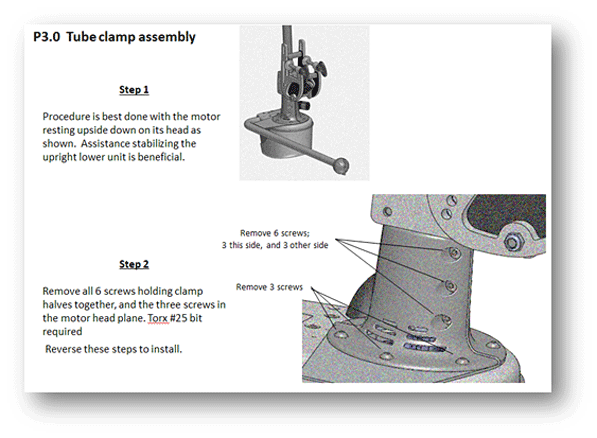 P3.0 Tube clamp assembly