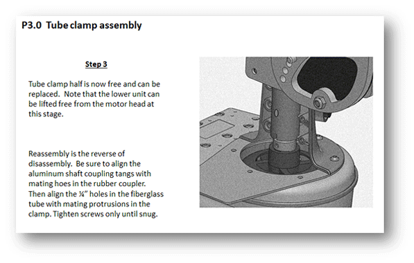 P3.0 Tube clamp assembly